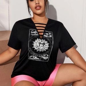 V neck short sleeve shirt